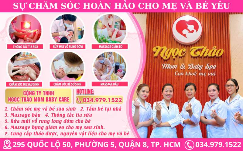 Công ty TNHH Ngọc Thảo Mom Baby Care dịch vụ chăm sóc mẹ và bé sau sinh tại nhà