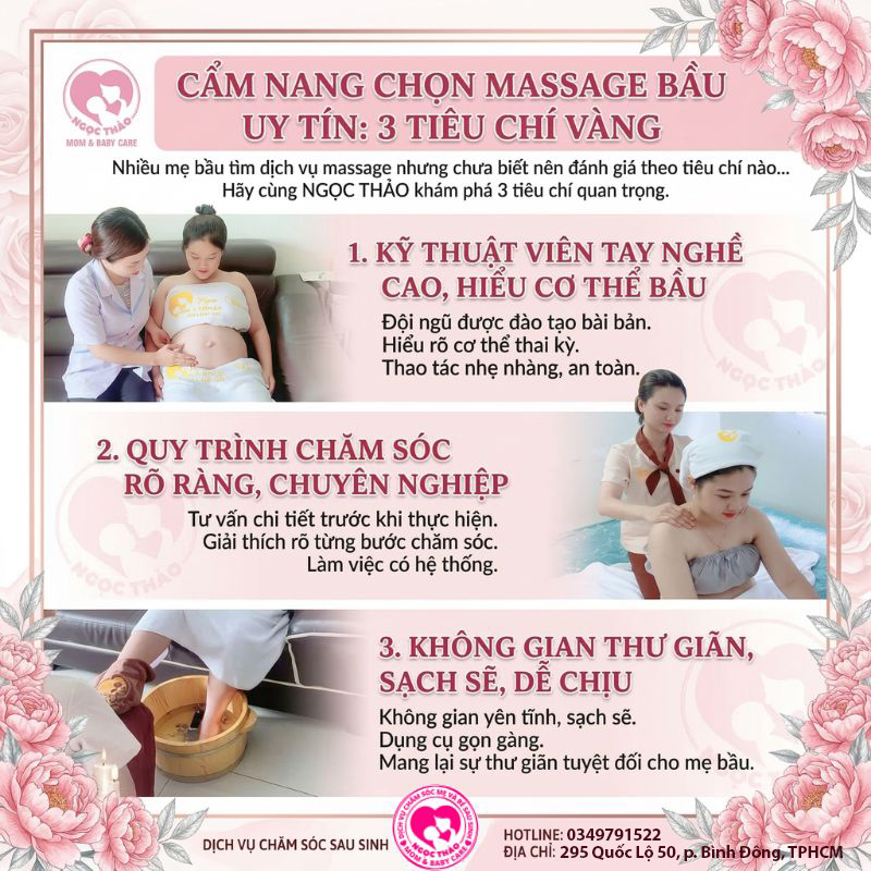 tiêu chí lựa chọn dịch vụ massage bầu uy tín