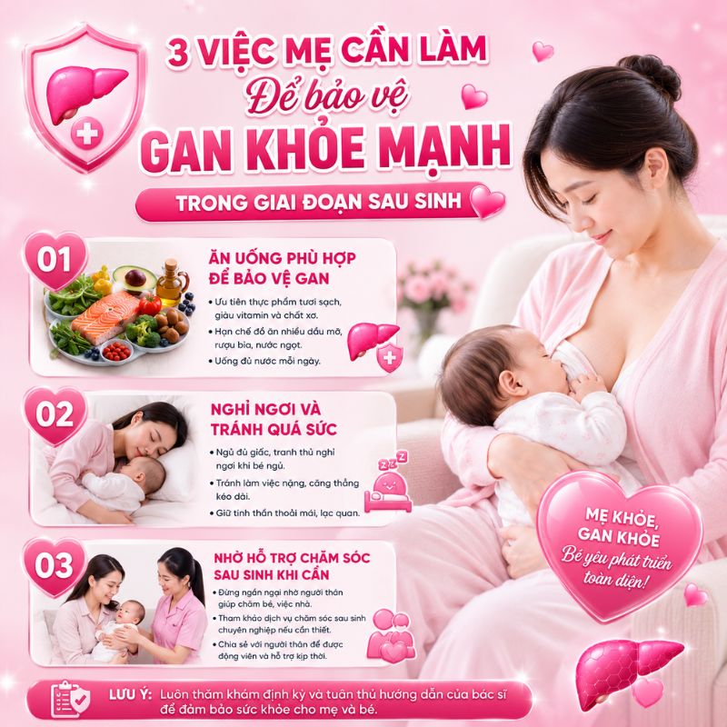 3 việc mẹ cần làm để bảo vệ gan khỏe mạnh sau sinh