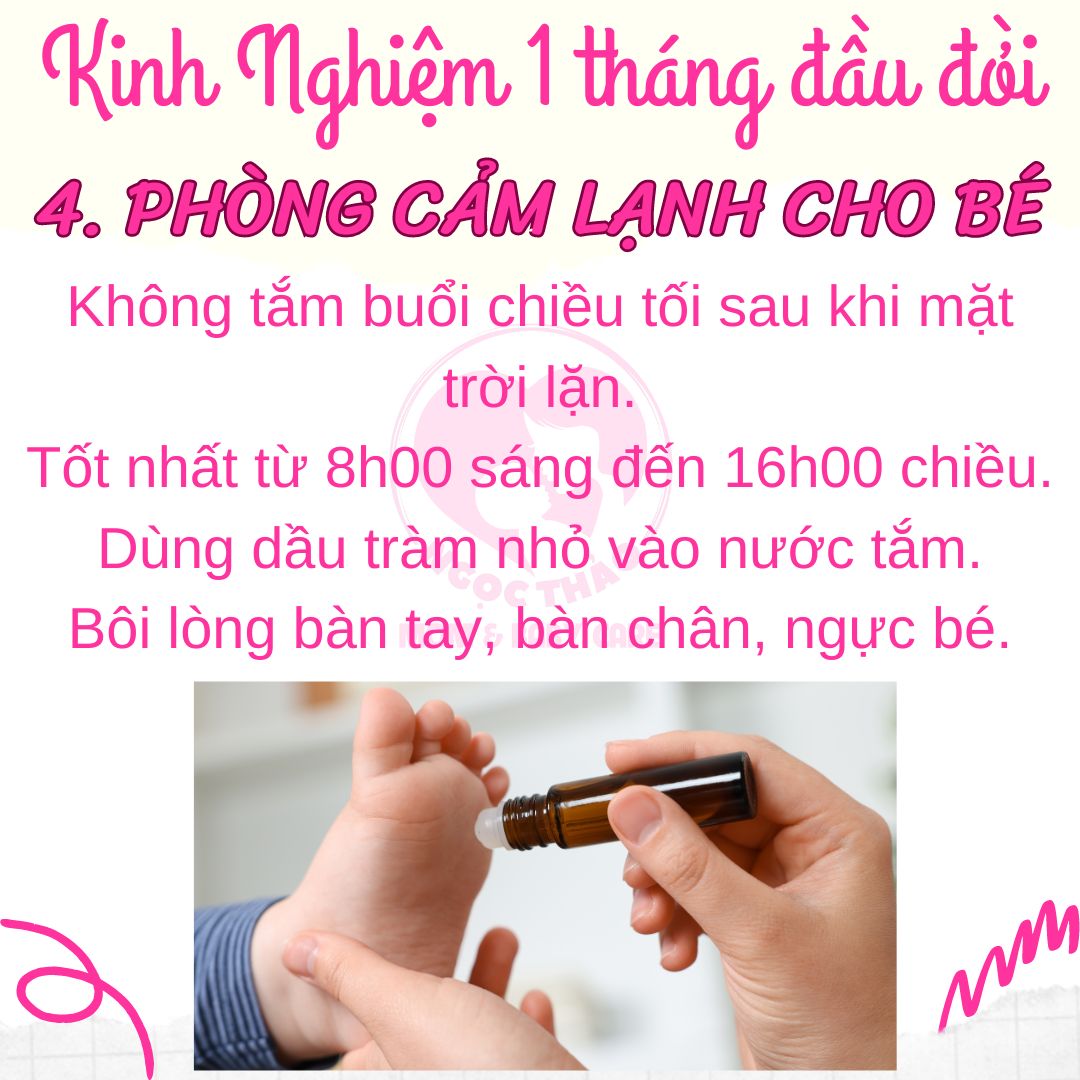 4 phòng cảm lạnh cho bé sơ sinh