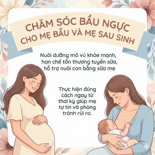 Chăm sóc bầu ngực cho mẹ bầu và mẹ sau sinh 