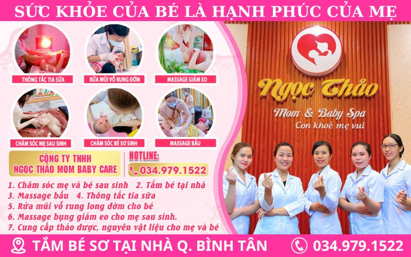 Tắm bé tại nhà quận Bình Tân hỗ trợ gia đình chăm sóc bé mới sinh