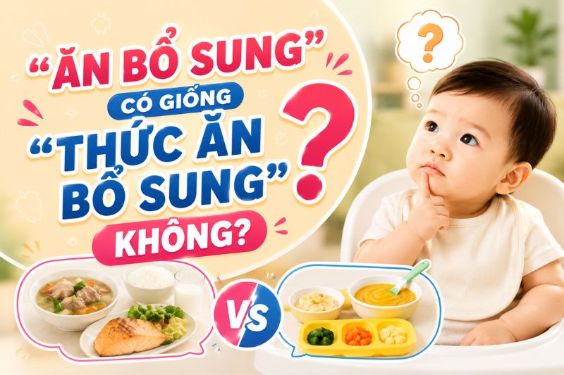 ăn bổ sung có giống thức ăn bổ sung không