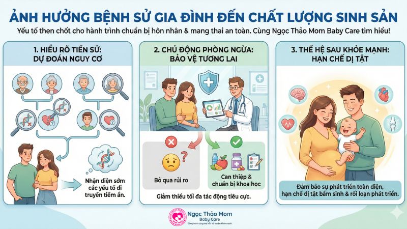 Ảnh hưởng bệnh sử gia đình đến chất lượng sinh sản và nguy cơ di truyền