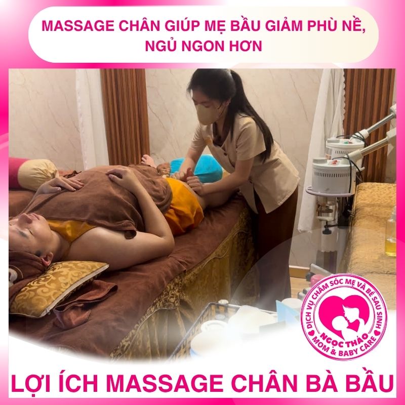 Massage chân giúp mẹ bầu giảm phù nề, ngủ ngon hơn và cảm nhận được sự chăm sóc trọn vẹn từ bên trong