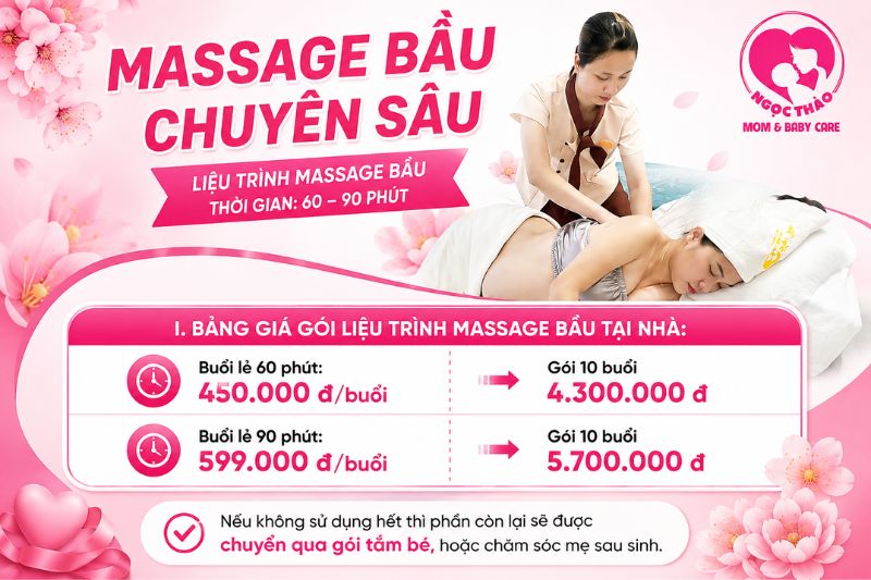 bảng giá massage bầu tại nhà