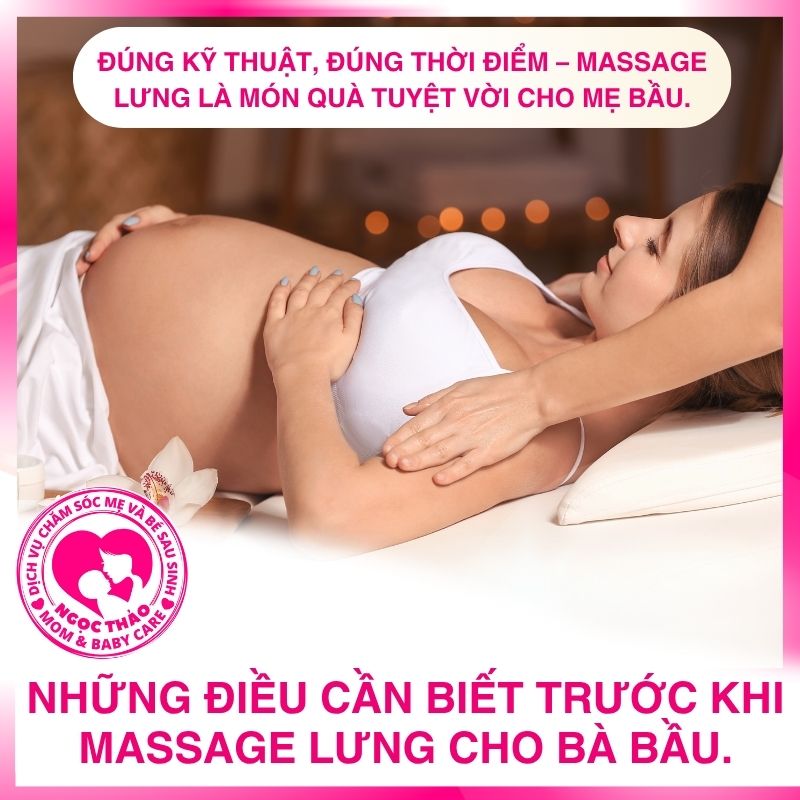 Bầu bí không có nghĩa là phải chịu đau lưng – hãy để massage hỗ trợ mẹ mỗi ngày.