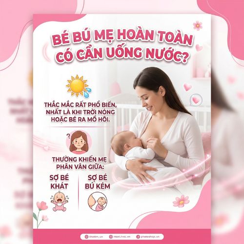 Bé bú mẹ hoàn toàn có cần uống nước? Giải đáp chuẩn khoa học cho mẹ mới