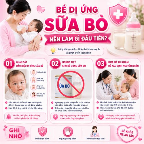 Bé dị ứng sữa bò cần lưu ý gì