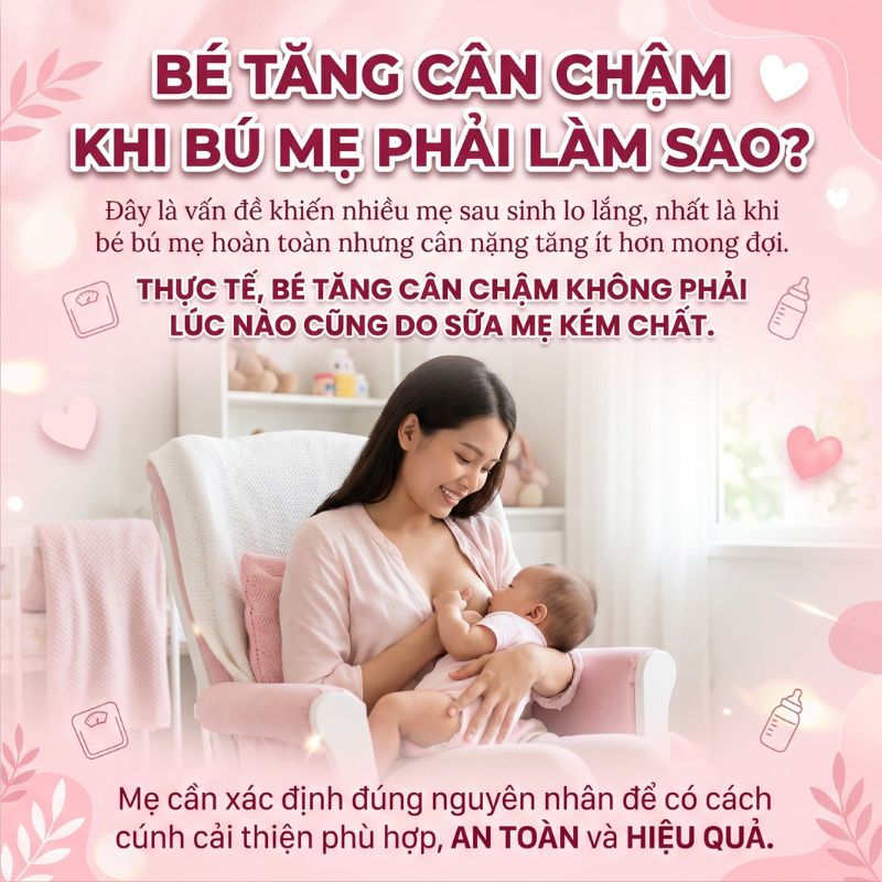 bé tăng cân chậm phải làm sao