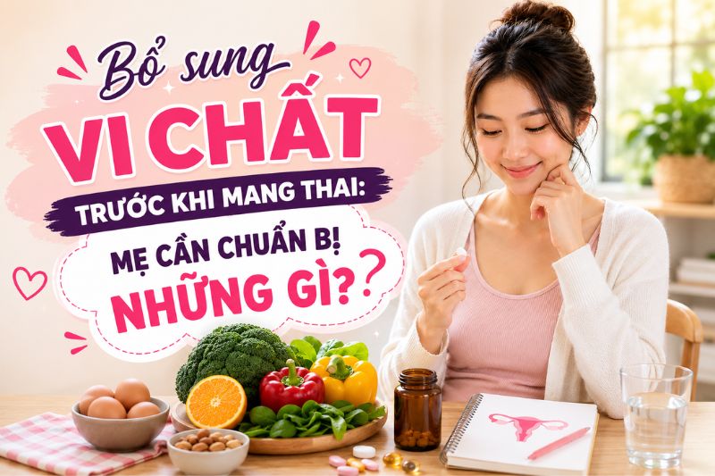 bổ sung vi chất trước khi mang thai mẹ cần chuẩn bị gì