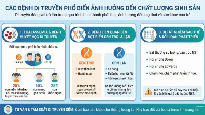 các bệnh di truyền phổ biến
