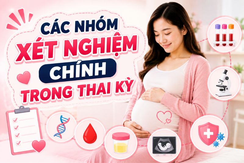các nhóm xét nghiệm chính trong thai kỳ