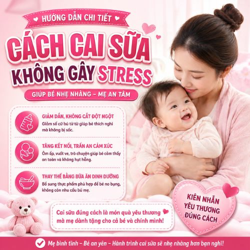 Cách cai sữa không gây stress cho mẹ và bé