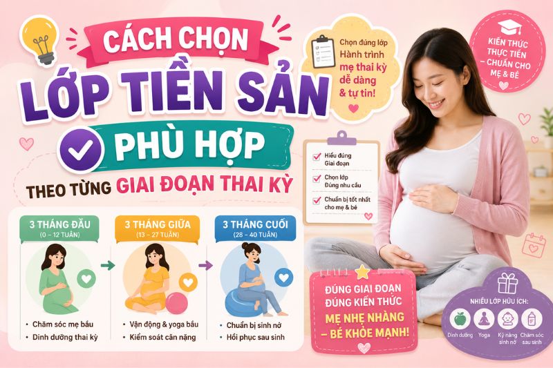 cách chọn lớp học tiền sản cho mẹ bầu