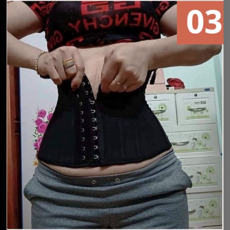 Cách đeo đai nịt bụng latex corset chuẩn bước 3