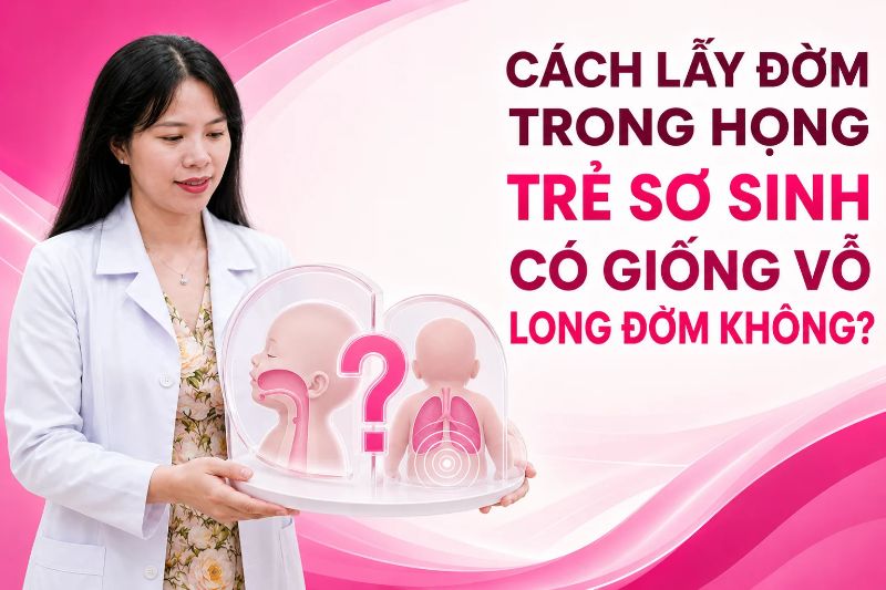 cách lấy đờm trong họng trẻ sơ sinh có giống vỗ rung long đờm không