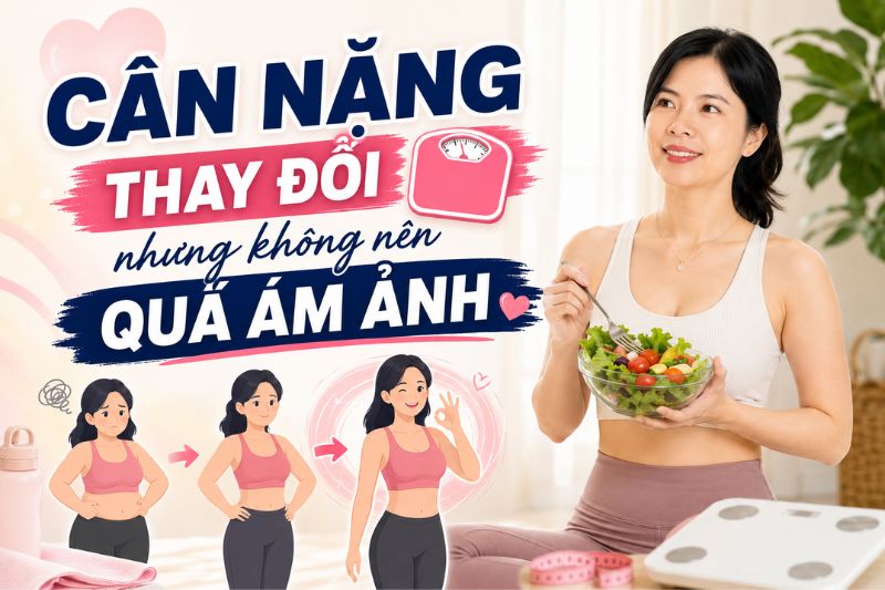 cân nặng thay đổi nhưng không nên quá ám ảnh