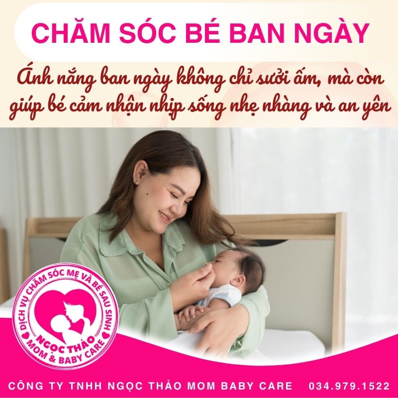 Chăm sóc bé sơ sinh ban ngày