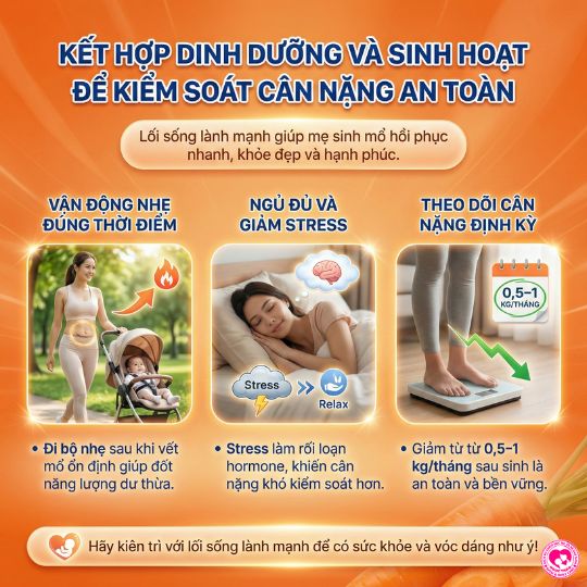 chăm sóc mẹ sinh mổ theo thể trạng béo