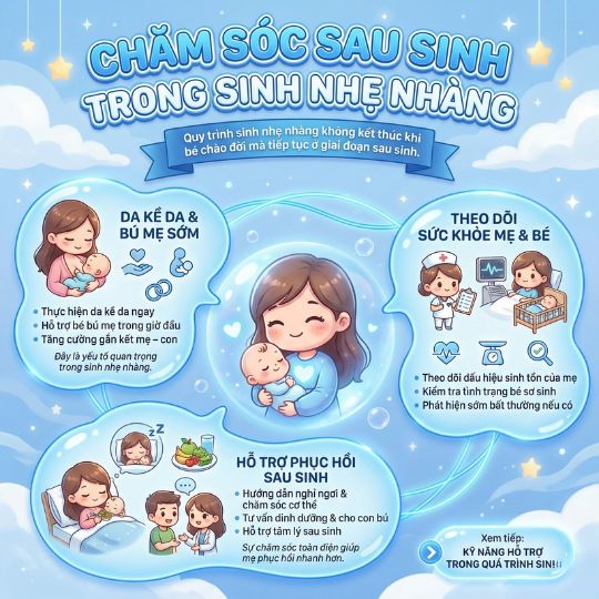 chăm sóc sau sinh nhẹ nhàng