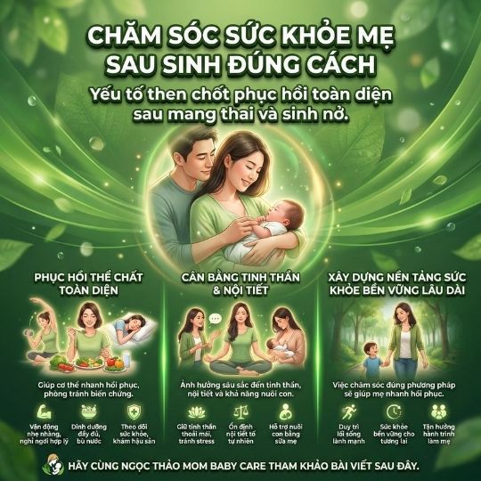 chăm sóc sức khỏe cho mẹ sau sinh đúng cách