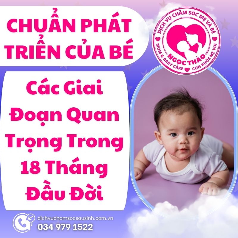 Các giai đoạn phát triển của bé trong 18 tháng đầu đời