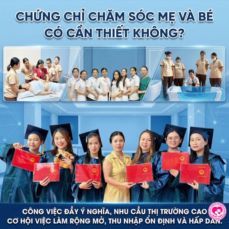 Chứng chỉ chăm sóc mẹ và bé sau sinh có cần thiết khi đi làm không