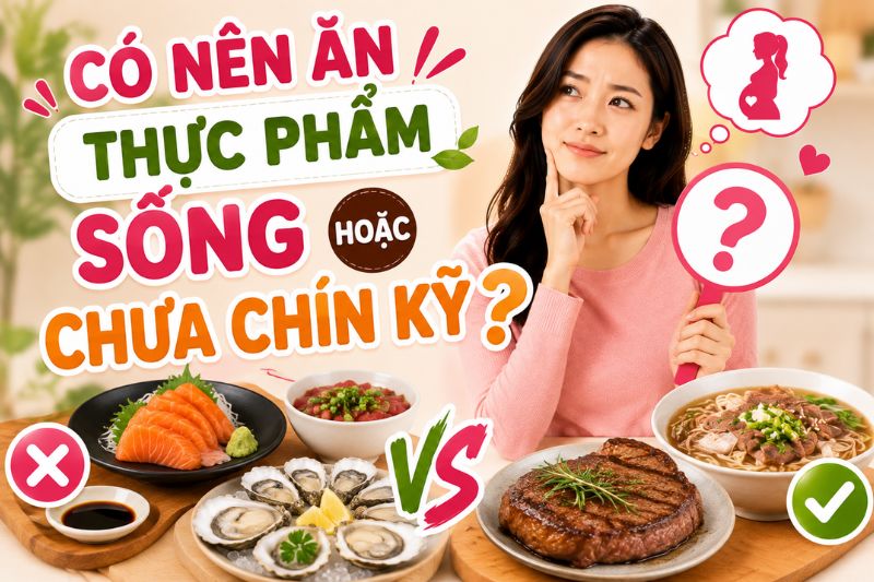 có nên ăn thực phẩm sống hoặc chưa chín kỹ