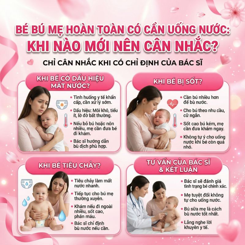 có nên cho bé uống nước không