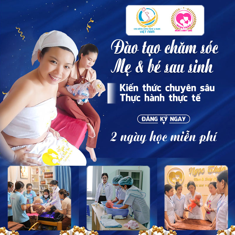 Đào tạo chăm sóc mẹ và bé sau sinh khóa học tại Ngọc Thảo Mom Baby Care