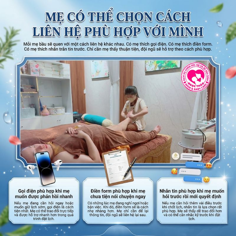đặt lịch chăm sóc mẹ bầu tại tphcm