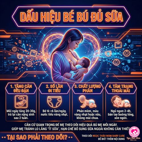 Dấu hiệu bé bú đủ sữa: Cách nhận biết chuẩn khoa học cho mẹ yên tâm