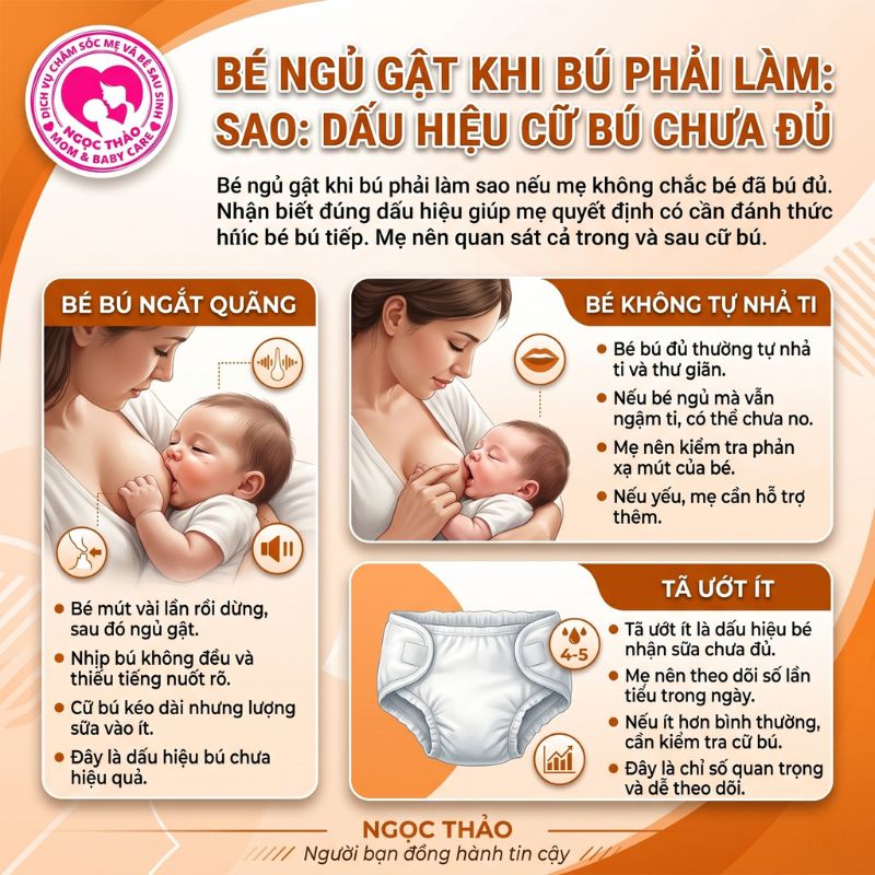 dấu hiệu cữ bú đủ cho bé