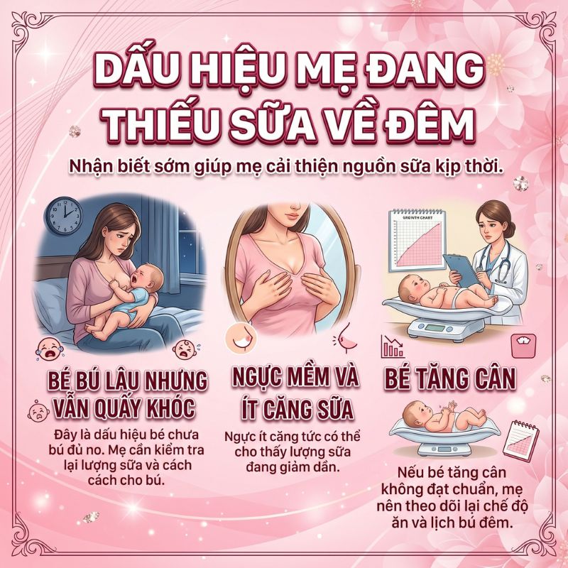 dấu hiệu mẹ đang thiếu sữa