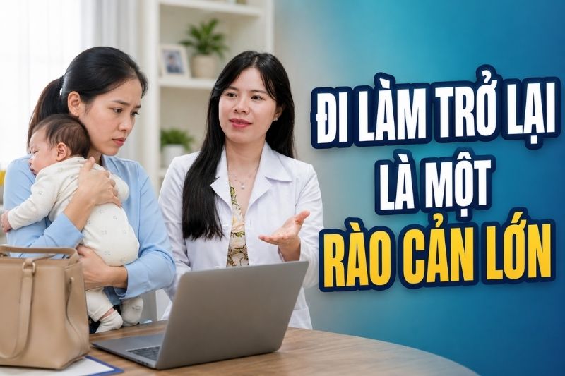 đi làm trở lại là một rào cản lớn trong việc nuôi con bằng sữa mẹ