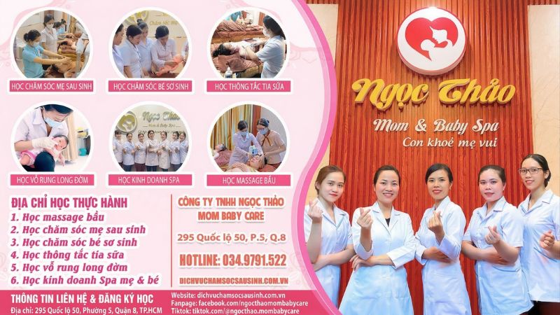 Thông tin liên hệ khóa học spa mẹ và bé tại quận 8 tphcm