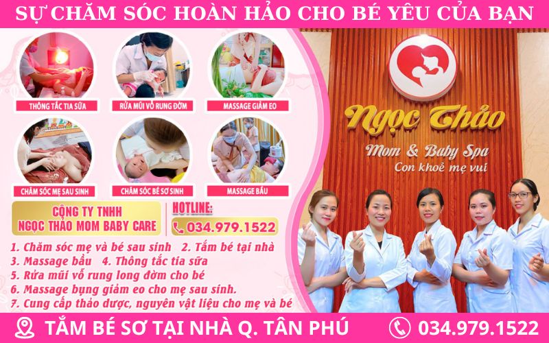 Tắm bé tại nhà quận Tân Phú chuyên nghiệp, an toàn cho bé