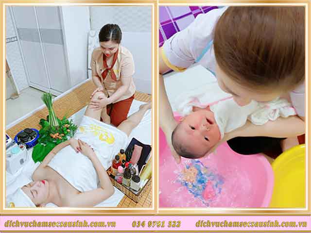 Dịch vụ chăm sóc massage cho mẹ và tắm bé tại nhà