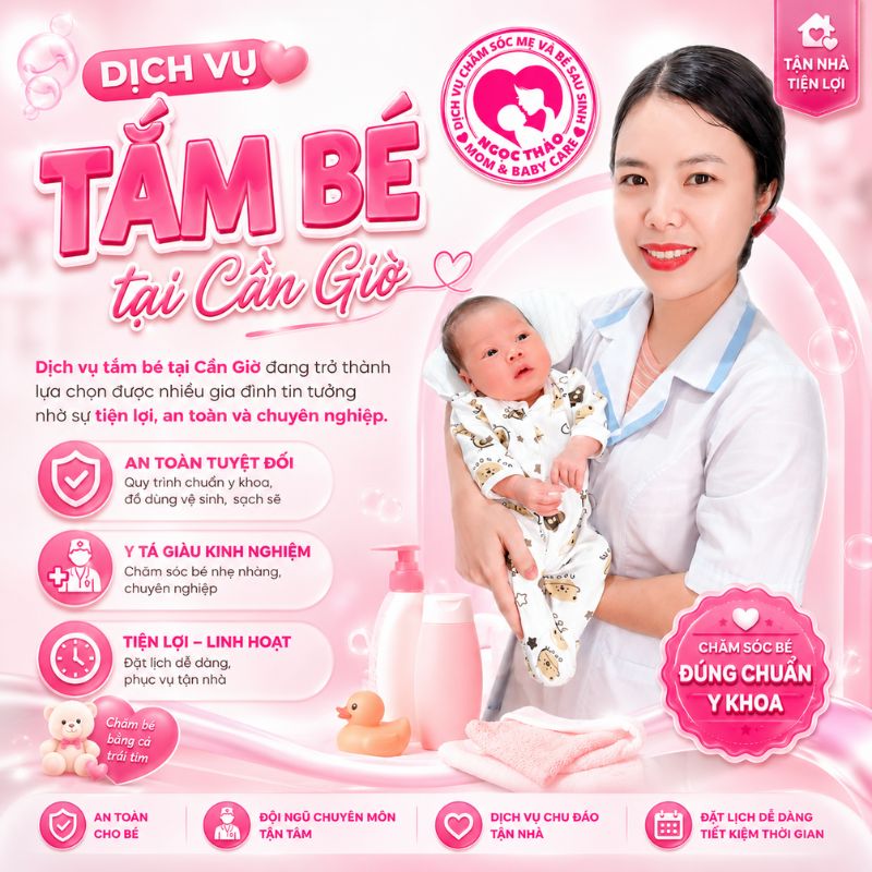 Dịch vụ tắm bé tại nhà huyện Cần Giờ