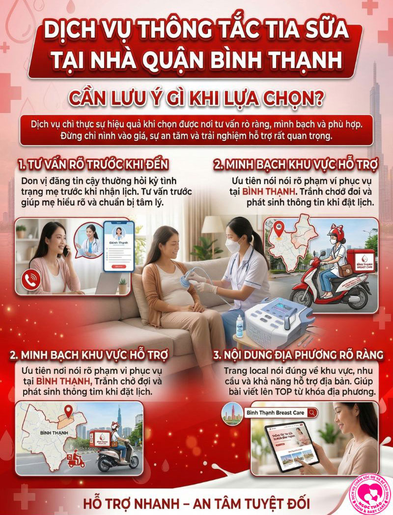 dịch vụ thông tắc tia sữa tại nhà quận Bình Thạnh