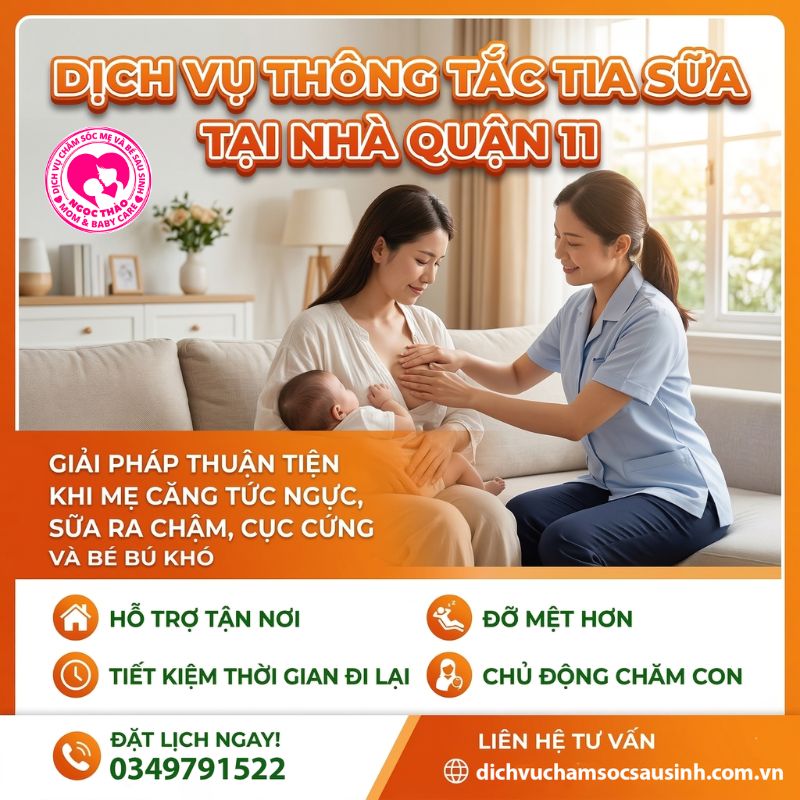 dịch vụ thông tắc tia sữa tại nhà quận 11