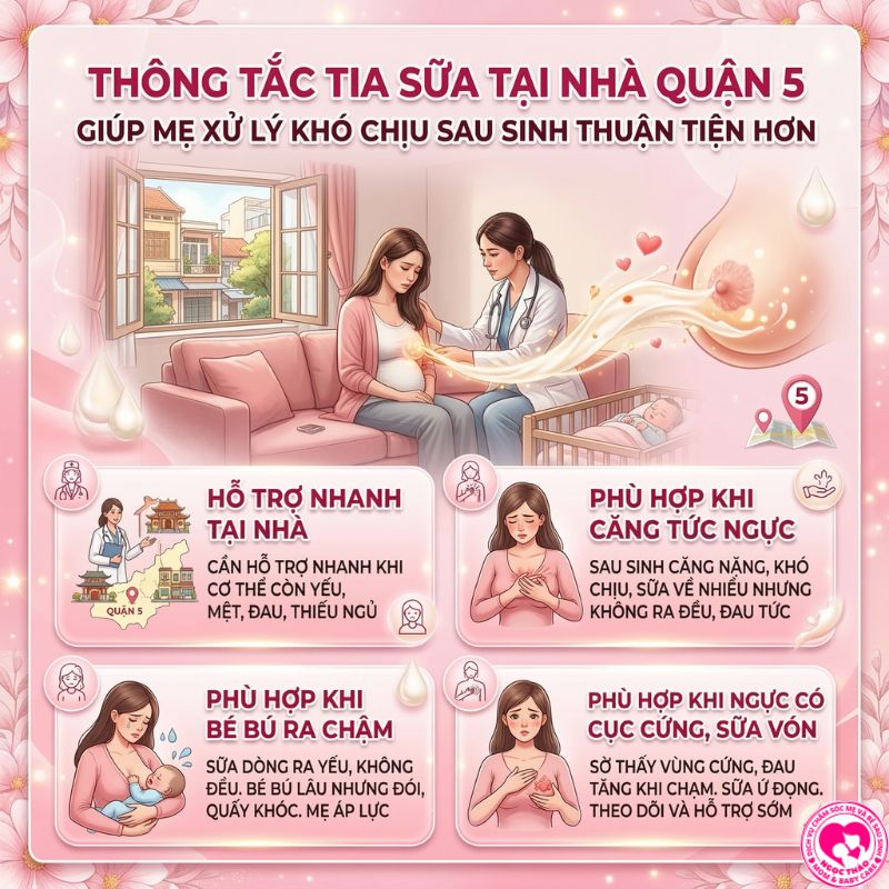 Dịch vụ thông tắc tia sữa tại nhà quận 5