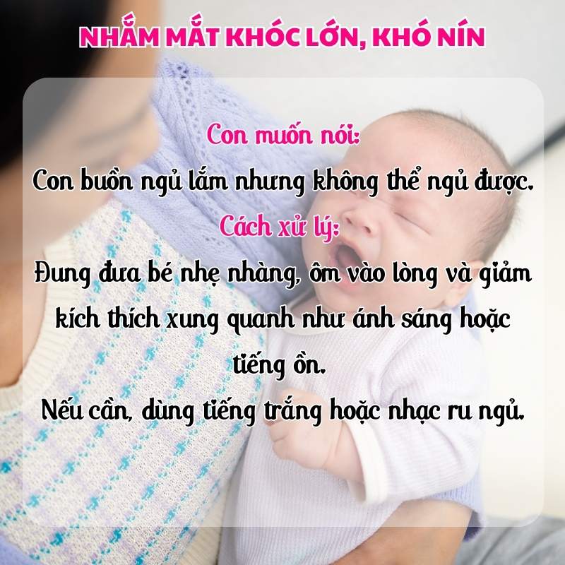 Con nhắm mắt khóc lớn là con muốn nói điều gì?