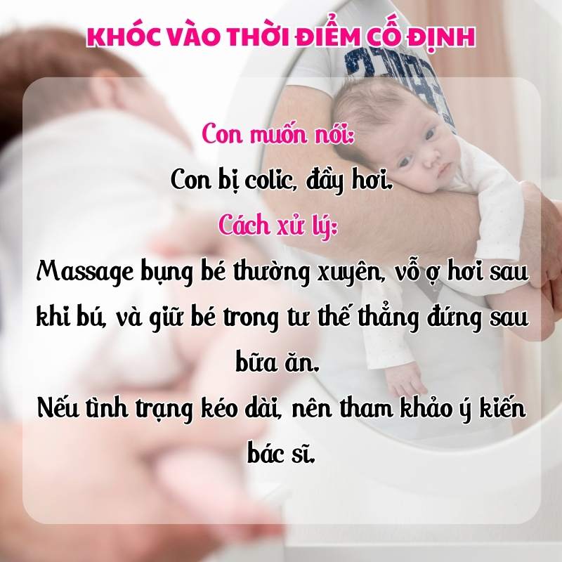 Bé khóc vào thời điểm cố định