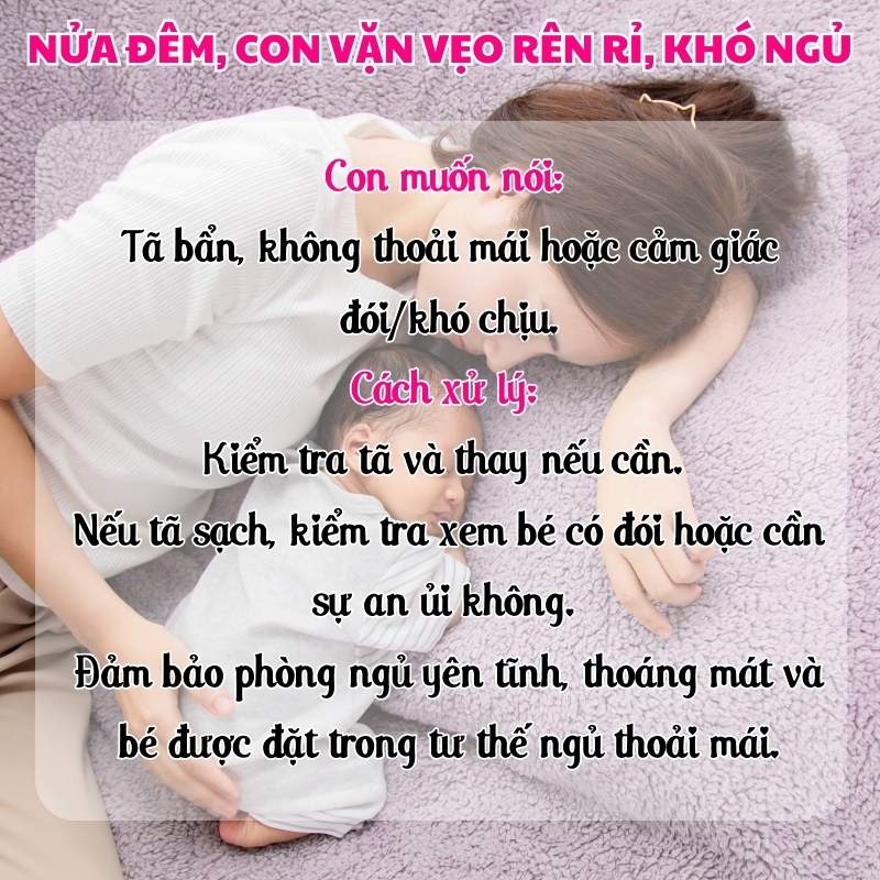 Bé ngủ hay vặn vẹo rên rỉ phải làm sao?