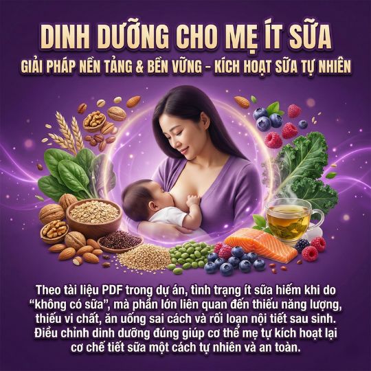 Dinh dưỡng cho mẹ ít sữa theo khoa học hậu sản