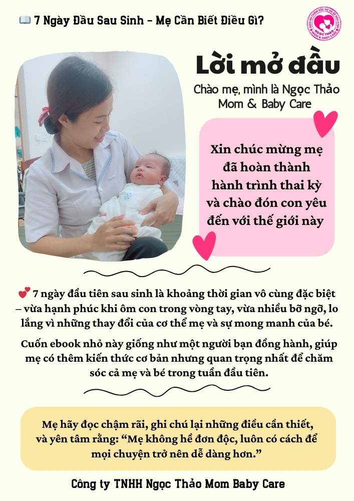 Lời mở đầu và lời chào các mẹ mới sinh 7 gnayf đầu