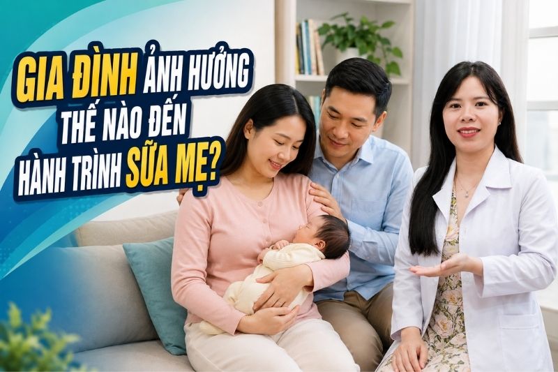 gia đình ảnh hưởng thế nào đến hành trình nuôi con bằng sữa mẹ