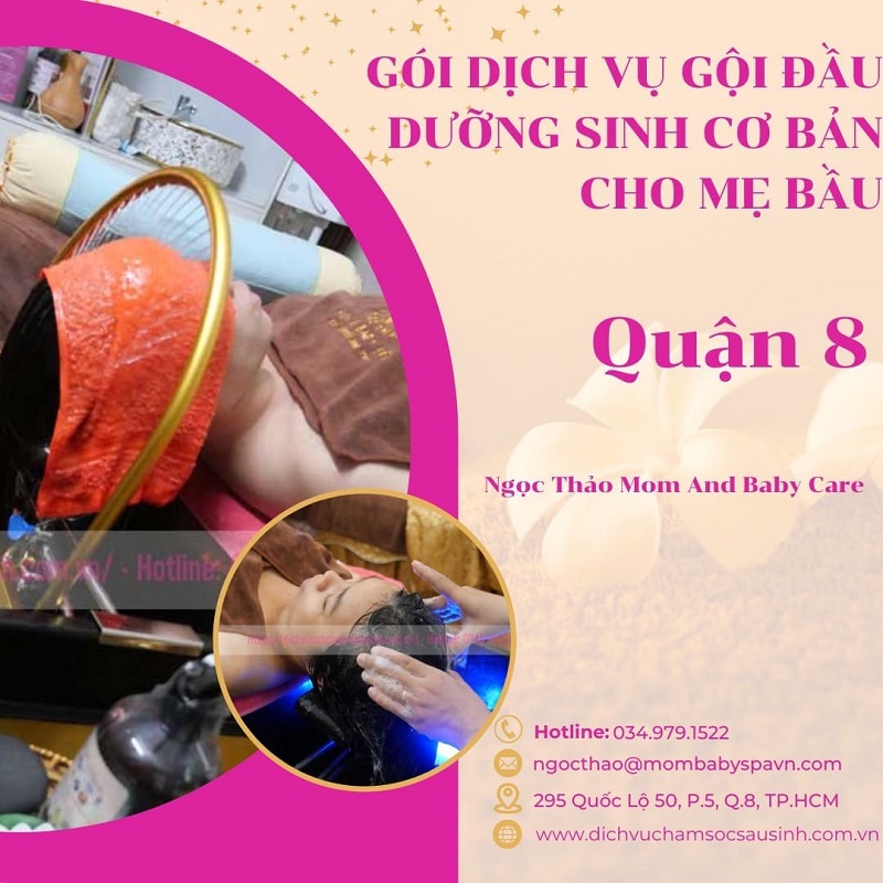 Gội đầu dưỡng sinh cơ bản 8 bước cho mẹ bầu tại Quận 8